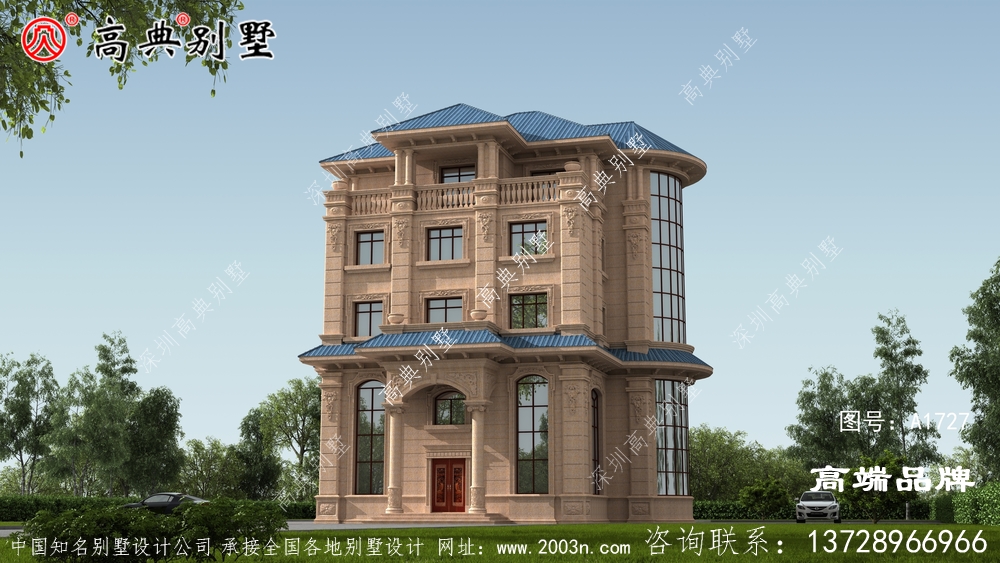農(nóng)村自建房效果圖大全歐式石材高層別墅