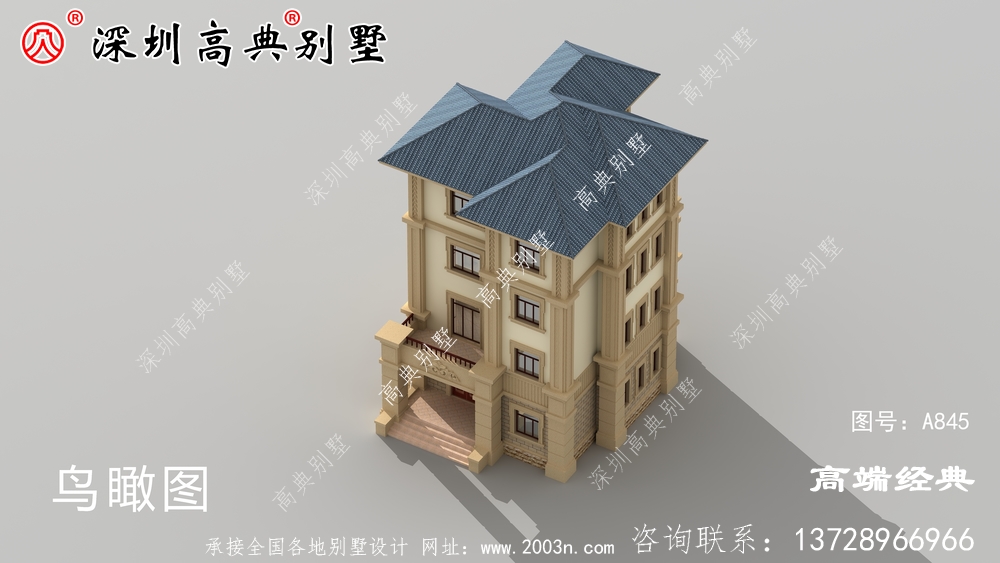 這棟別墅外觀勢頭強,大氣美麗,回鄉蓋房子的好選擇