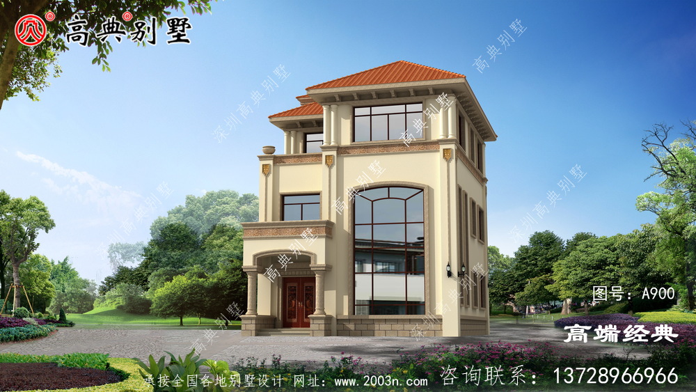 歐式三層別墅,功能齊全、山清水秀,非常適合養(yǎng)老生活。