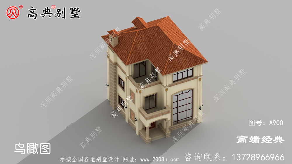 歐式三層別墅,功能齊全、山清水秀,非常適合養(yǎng)老生活。