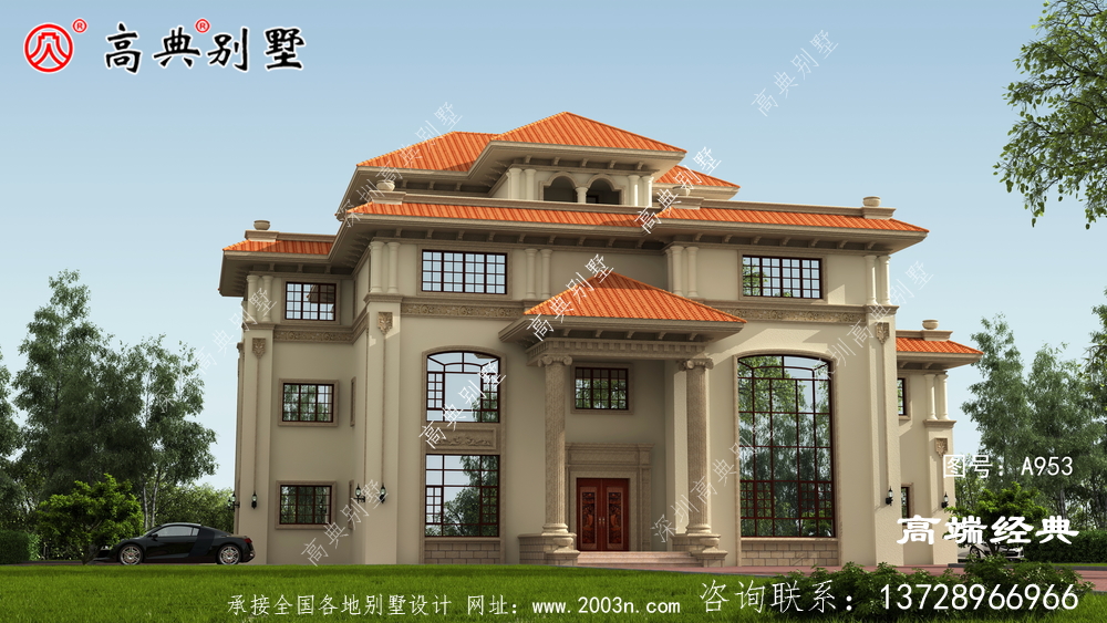 歐式自建別墅,外觀精致好看,看見就難忘。
