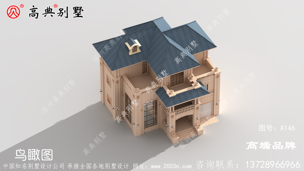 復式的三層別墅,非常適合我們農村自建,而且外帶車庫